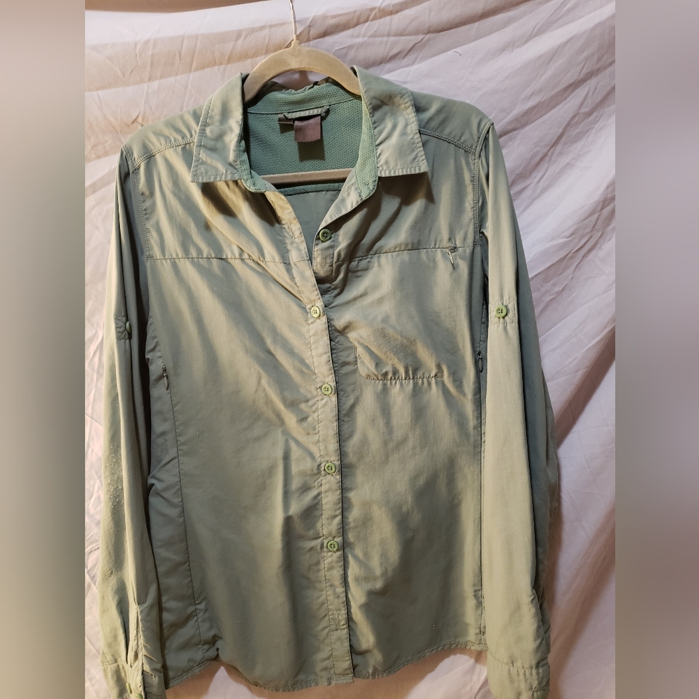FINAL PRICE REI Co-op Iconic Sahara Sage L/S Button Down Womens Camping Shirt L